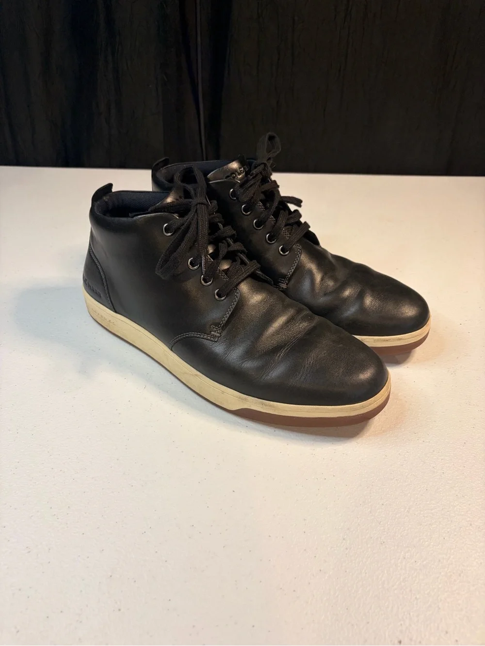 Cole Haan Men's Black Leather Chukka Boots Sneakers Casual Shoes Men's Size 11